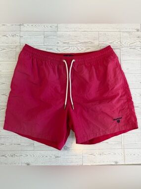 Barbour,‎ Pink, Essential Swim Trunks, Swim Shorts, Lined | Men’s Large